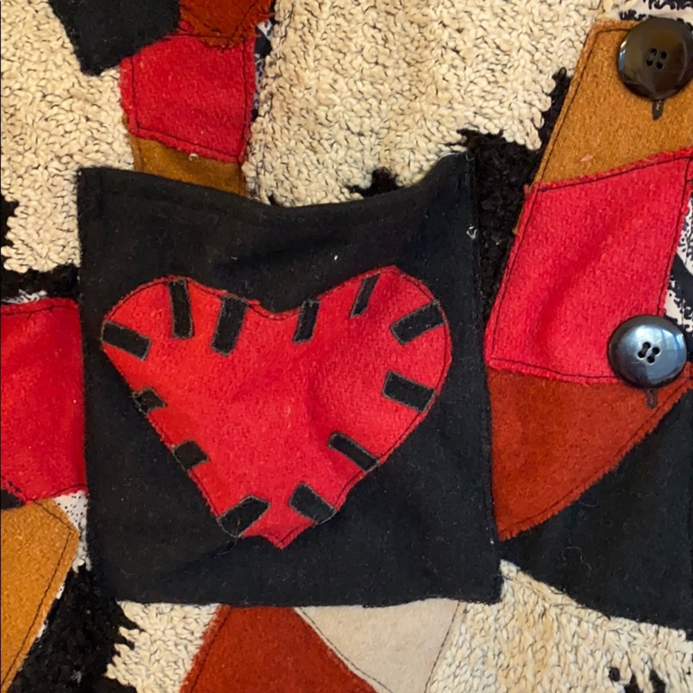 Patchwork Jacket With Genuine Suede Collar - image 3